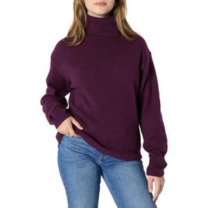 Women's Relaxed-Fit Cotton Blend Turtleneck Pullover Sweater L