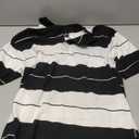 Weiv Men's Pique Polo Short Sleeve Shirt Midweight Cotton Blend Button Down (Medium, Black White)