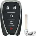 Key Fob Cover Replacement Fits for 2016-2023 Chevy Malibu Camaro/ 2016-2021 Cruze/ 2018-2021 Equinox Traverse/ 2019-2021 Blazer Keyless Entry Key Fob Case Shell HYQ4AA HYQ4EA