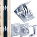 Stationary Dock Connector Hinge Kit Floating Dock Galvanized Link Kit with 7/16'' Holes Heavy Duty Boat Dock Accessories Hardware