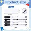 Tatuo 1000 Pieces Iron on Name Tags for Clothing, Clothing Labels for Nursing Home, Name Fabric Labels Tags with Permanent Marker for Nursing Home College Camp Day Care Uniforms