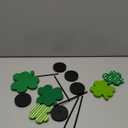 Wenqik 5 Pcs St Patrick's Day Decorations Irish Wood Shamrock Tabletop Decor Green Lucky Clover Block Sign Tall Standing Freestanding St Patricks Centerpiece for Table Home Party