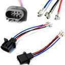 iJDMTOY H13/9008 to 9007/9004 or 9003/H4 Giboshi Terminal Polarity Adjustable Conversion Adapter Wiring Kit Compatible with Automtive Driving Light, Running/DRL, Fog Light, Retrofit, Off-Road Lighting