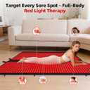 Red Light Therapy Mat Full Body with 2630 LEDs, 74.8"x33.6" Flexible Infrared Red Light Blanket for Home Use, Dual 660nm & 850nm, Adjustable Modes and Timer Control