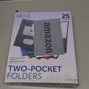 FILE-EZ Two-Pocket Folders, Assorted Colors, 25-Pack, Textured Paper, Letter Size (EZ-32500)