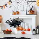 5 Pack 13.4 Inches Black Eucalyptus Stems, Black Flowers and Branches, Fake Vase Table Centerpiece House Dcor, Faux Flowers for Crafts, Indoor Outdoor Halloween Decorations for Parties, Haunted House