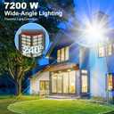 Solar Street Lights Outdoor,5000W Solar Street Light with Motion Sensor,7000K Dusk to Dawn Security Flood Lights IP66,Fence Solar Lights Outdoor Waterproof, Yard, Driveway, Farm, XL-2 Pack