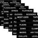 Magnetic Tool Box Organization Labels,Tool Chest Organizer Labels with Strong Magnets,Easy to Read Printing - Fits All Brands of Steel Tool Box Drawers (72 Pcs, 4 x 1.18 Inches) (Black)