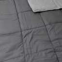 Homelike Moment Comforters Queen Size - Grey Duvet Insert Down Alternative Bed Queen Comforter, Lightweight Bedding Comforters Full Size Quilted Soft All Season Reversible Dark Gray/Light Grey (Full/Queen)