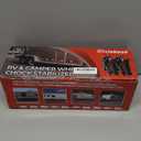 CircleRoad Camper Wheel Chock Stabilizer 2 Sets, Upgraded Side Grain Heavy Duty X-Shaped Stabilizer Wheel Chock RV Travel Trailer Accessories Anti-Move Anti Rust Coating Tire Chalks