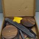 AUGOSTA 5 Tier Plant Stand, Tall Metal Wood Shelf Holder for Indoor Plants, Outdoor Garden Plant Display Rack Flower Pot Stand for Corner Living Room Balcony Garden Patio