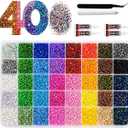 Badazzle Kit 40 Colors 35000PCS Bedazzler Kit with Rhinestones Set Bedazzled Kits Book Bedazzling Kits Small Gems with Tools for Badazzling Kit with Glue Crafts & DIY Projects for Adults