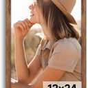 HLiWEGNS Light Walnut 12x24 - Single Frame - Rustic Woodgrain 12 x 24 Poster Frame with Plexiglass for Wall Gallery Display, 12x24 Picture Frame for Puzzle, Artwork, Photo and Posters