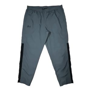 Under Armour Windbreaker Track Pants Men Gray Woven Ankle Zip Loose  Size XL