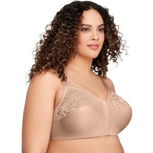 Glamorise Women's Full Figure MagicLift Front Close Support Bra #1200 (Beige) 38DD
