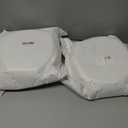 Vodotion Round Plastic Plant Saucers Set, 6-Pack, 7.6 Inches (6.4 Inch Base) Pot Drip Trays, Ideal for Indoor and Outdoor Home Garden Flower Pot Containers. (White)