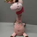 Dancing Talking Giraffe with Golden Antlers Toy, Stuffed Animal Baby Toy Repeating What You Say, Glowing Musical Electronic Giraffe with Golden Anlters Gifts for Toddlers 1-3 Years Old (Pink)