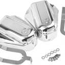 Motorcycle Rear Axle Nut Covers Cap Fit for Harley Softail Slim FLS Deluxe FLSTN FXSTB 2008-2017 Chrome