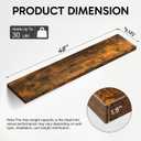 BAYKA Rustic Brown Floating Shelves 47.2in, Set of 2, Wall Mount Wood Shelf