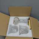 Gold Vintage Bathroom Light Fixtures, 2-Lights Bathroom Vanity Light, Antique Brushed Gold Lighting Fixtures Over Mirror with Crystal Glass Shade, Wall Sconce Lighting