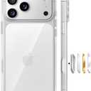 TORRAS for iPhone 17 Pro Case, Beyond MilitaryGrade Protection, Camera Control Button, DIY Buttons, Translucent Matte Slim Thin Shockproof Hard Back AntiScratch case for iPhone 17 Pro, Silver White