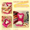 Sandwich Cutter and Sealer, 2 Pcs Maker, Fun Sandwich Shape Cutter Sealer Great for Lunchbox and Bento Box, Boys and Girls Kids Lunch (Mickey+Round)