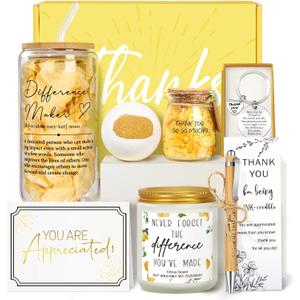 Difference Maker Gifts for Women, Teacher Appreciation Gifts, Thank You Gift Basket with 16oz Difference Maker Cup, Employee Appreciation Gift for Coworkers, Boss, Nurse, Employees