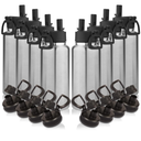 Insulated Water Bottles Bulk 8 Pack with Straw Lid & Spout Lid,Stainless Steel Sports Water Bottle,Double Wall Vacuum Cups,Leakproof Wide Mouth Metal Flask for Travel(Silver,8)Amazon's Choice