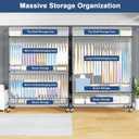 ULIFHOME P8C Max Heavy Duty Clothes RackWith Extended Width Design Rolling Clothing Racks for Hanging Clothes with Lockable Wheels51.2"W x 15.8"D x 80.5"HLoad 700LBSBlack Rack with Black Cover