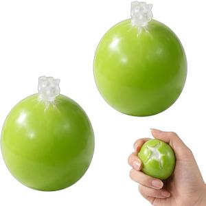 2 PCS Wax Cracking Squishies, Snowball Squishies Set, Crispy Stress Ball for Anxiety Relief and Focus Improvement, Sensory Fidget Tool for Office and Travel Use (Green)