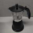 Cuban Coffee Maker, 6 or 3cup Electric Espresso Coffee Maker, Portable Cafeteras Electricas Modernas, Electric Moka Pot with Detachable Base & Overheat Protection, Coffee Gift for Home Travel (Black)