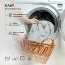 THREAD SPREAD 100% Organic Cotton Sheets Full Size - 4 PC Organic Cotton Full Size Percale Weave Sheet Set, Soft, Cooling, Crisp & Breathable, 16" Deep Pocket Hotel Quality Bedding Set - White