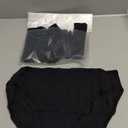 Amazon Essentials Women's Cotton High Leg Brief Underwear, Breathable, Pack of 6, Black, Large