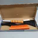 EcoNour 27" Aluminum Ice Scrapers for Car Windshield | Car Snow Scraper Window and Snow Brush with Ergonomic Foam Grip Winter Accessories (Orange)