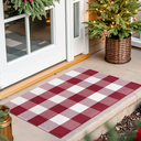 IOHOUZE Black White Striped Rug -27.5" X 43" Front Door Mats Outdoor,Washable Rug for Front Porch Decor,Spring Summer Welcome Mats Outdoor Indoor, Doormat for Farmhouse/Entryway/Home Entrance