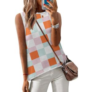 Zeagoo Womens Sleeveless Sweater Vest Crewneck Knit Loose Sweater Tank Tops Lightweight Shirts Blouses 2026 (S)