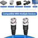 Superbat 3G/6G/12G SDI Cable 1ft BNC Jumper Belden 1694A Cable,Supports HD-SDI/3G-SDI/4K/8K Video,for Cameras Converter,Precision SDI Cord (1Pcs)