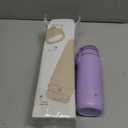 Ello Cooper 18oz Kids Stainless Steel Water Bottle with Straw and Carry Handle, Double Walled and Vacuum Insulated Metal, Leak Proof Locking Lid with Soft Silicone Spout, Reusable, BPA Free, Lilac