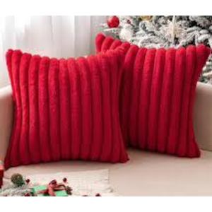 Pillow Cases 4 Pack 19 In, Red Fur