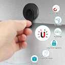 FYY Magnetic Wreath Hanger, 2 Pack Heavy Duty Magnets with Hook for Refrigerator, Christmas Decoration Magnetic Hooks for Metal Front Door, Cruise Hook Hanger for Hanging Cabins Grill Coat Pattern 1