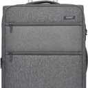 Kono 24 Inch Softside Expandable Checked Luggage with 8 Spinner Wheels TSA Lock Softshell Lightweight Business Travel Suitcase for Men and Women, Grey