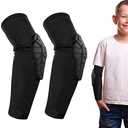 AceList Kids/ Youth 5-15 Years Sports Honeycomb Compression Knee Pad Elbow Pads Guards Protective Gear for Basketball, Baseball, Football, Volleyball, Wrestling, Cycling. (YXL(suits for: 11-15 years old))