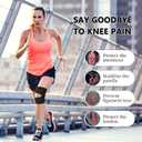 Knee Brace for Women & Men, Knee Brace for Meniscus Tear, Knee Pain Relief, Arthritis, Compression Knee Support Side Stabilizers, Injury Recovery, Running, Workout(Black, Medium)