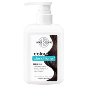 Keracolor Color + Clenditioner 3-in-1 Color-Depositing Conditioner, Gently Cleanses & Conditions, Semi-Permanent Hair Color, 23 Shades, 12 Fl Oz (Espresso)