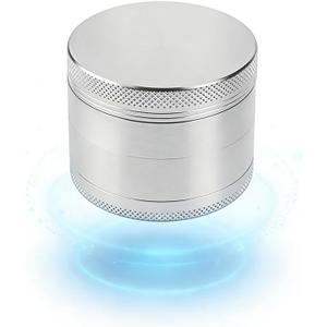 2.5 Inch Grinder - Heavy-Duty Aluminum, Non-Stick Design, Compact Essential Tool for Kitchen Coffee Brewing - silvery