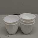 zople 16 Pack 4 Inch Plastic Planter Pots with Tray, Heavy Duty Indoor Outdoor Planter Pots with 48 Drainage Holes for Herbs, Succulents, Seedlings, Flowers Durable and Lightweight White