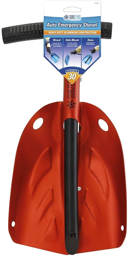 SubZero 17222 Collapsible Snow Shovel, Light Weight Aluminum Snow Shovel for Car, Emergency Shovel for Driveway and Car (pack of 1)
