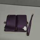Defencase Compatible with iPhone 17 Case Wallet with RFID Blocking Card Holder for Women and Men, Fashion PU Leather Magnetic Snap Flip Zipper Strap Wallet Phone Case for iPhone 17 6.3", Purple