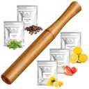 Upgraded Wooden Inhaler with All-Natural Herbal Extracts | Improves Breathing & Freshens Breath | Replaces Oral Habits for Fresh Air & Relaxation-EE01 (Orange)