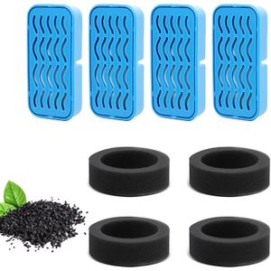 PETCHO Cat Water Fountain Filters Replacement 4 Pack, Compatible with AONBOY and AOOGITF Stainless Steel Cat Water Fountain, Activated Carbon Filter Refills for Pet Drinking Fountain Water Dispenser